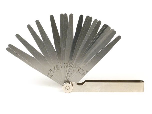 Jauge d'épaisseur universelle 20 lames, métal 0,05-1,00mm + 0,002-0,040 inch
