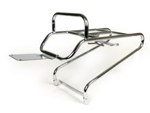 Gepäckträger Moto Nostra horizontaler Reserveradhalter Chrom für Vespa PX80, PX125, PX150, PX200