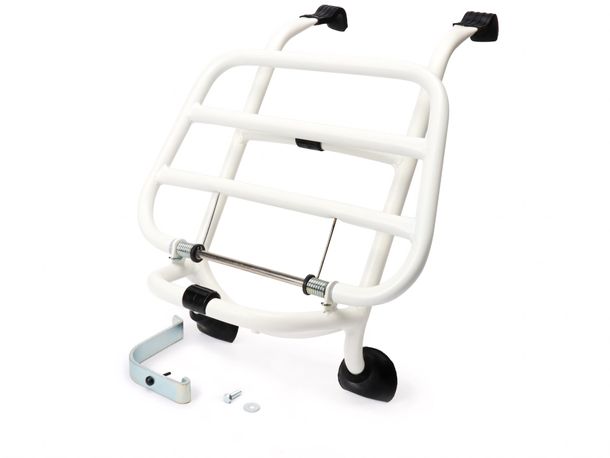 Moto Nostra folding front luggage rack white for Vespa GT/GTL/GTV/GTS/GTS Super/GT60 (125-300ccm, built 2003-2018)