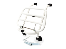 Gepäckträger Moto Nostra klappbar vorne weiß für Vespa GTS / GTS Super 125 / 300 / GTV300 (2019-2022) HPE / Supertech / Super Sport / Sei Giorni