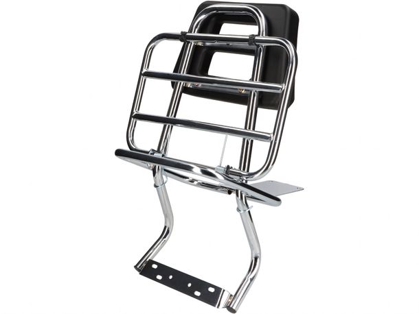 Moto Nostra luggage rack with backrest for Vespa PX80, PX125, PX150, PX200