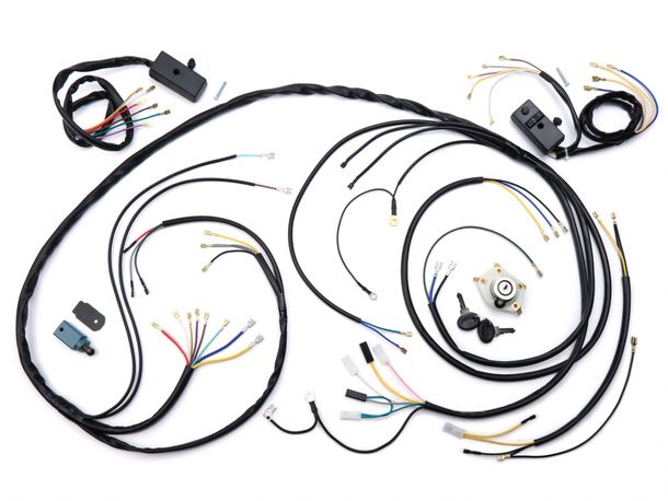 BGM cable harness set including 3-pin voltage regulator for Vespa PX old (1981-1983)