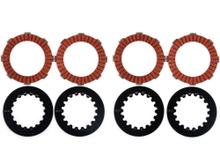 Kupplungsbeläge BGM Set inkl. Stahlscheiben Stahl Belagmaterial Superstrong Racing Red für Kupplungskorb, Superstrong, Scooter & Service, MMW, Ultrastrong 4-Scheiben für Vespa Cosa2, FL (1992-), PX (1995-)