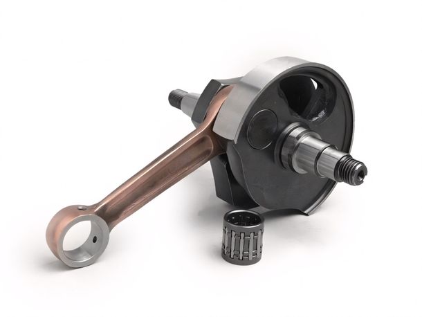 Cigüeñal de válvula rotativa estándar BGM, carrera de 51 mm, biela de 97 mm, eje de conversión cónica de Ø 20 mm a 125 ccm (PK50xl2) y encendido electrónico de 12 V (V50, 50N, PV, ET3, PK50S, PK125S)