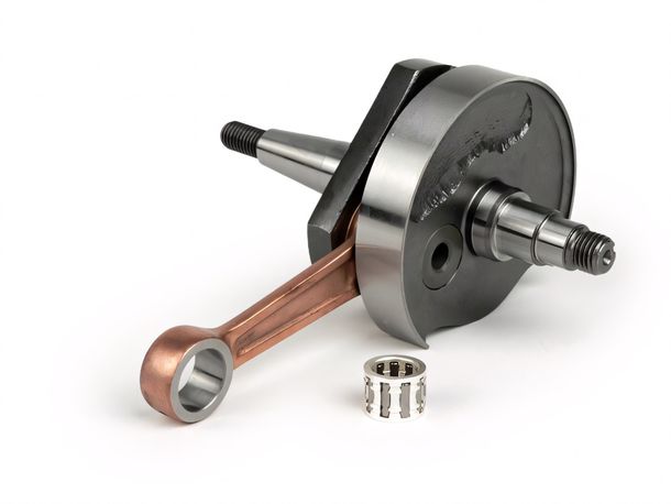 Crankshaft BGM standard Ø 19mm cone rotary valve for Vespa V50, PK50 S