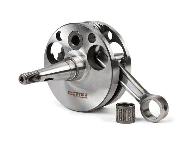 Kurbelwelle BGM Direkteinlass 57mm Hub, Pleuel 105mm, Kolbenbolzen Ø 15mm Nadellager für Motovespa 125, Motovespa 150S, Kupplungstyp Vespa PX (Ø 15mm) auch für Vespa VNA1T-VNA2T