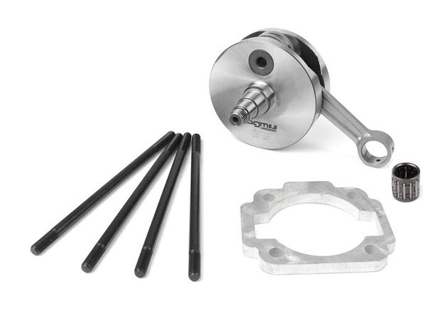 Kit de cigüeñales BGM Racing, mejilla sólida, 54 mm de carrera, 105 mm, diámetro, cono de 24 mm, para Vespa PK125, XL2, PK125 ETS