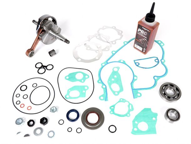 Crankshaft kit BGM Touring 57mm stroke shaft seal drive side metal for Vespa PX200