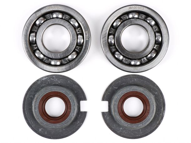 Kit cuscinetti Set guarnizioni albero BGM per albero motore FKM E10 anelli di tenuta resistenti per Vespa Wideframe VM, VN, VL, VB, GS150, GS3 (VS1T - VS5T, VDTS), VD1, VD2, Largeframe VNA1, VNA2 (VNA2M ->091392), VBA (VBA2) 1 M -> 313583)