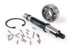 Kit d'essieu intermédiaire comprenant un roulement BGM, un siège de roulement Ø 15 mm, une douille Ø 13 mm, longueur 121 mm pour Vespa PX125, PX150, PX200, Cosa, T5 125ccm