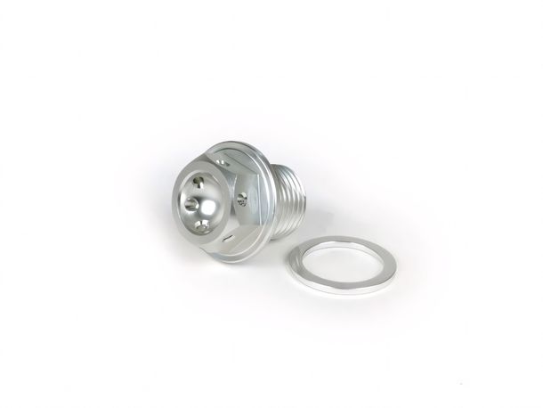 BGM oil level control screw made by JPP, aluminum CNC for Lambretta LI, LIS, SX, TV, DL, GP, J, Lui