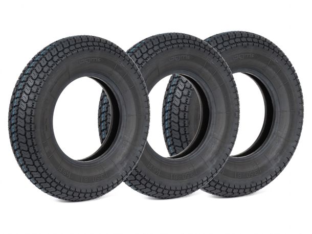 3x BGM 3.50-8 tires, 46P TT reinforced for rims with tube