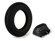BGM 3.50-10 59P TT reinforced tire set incl. rim 2.10-10, black for rims with tube