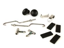 Kit de reparação Moto Nostra bagageiro dobrável dianteiro aço inoxidável para Vespa Smallframe V50, PV125, ET3, Largeframe Rally180, Rally200, Sprint150, TS125, GT125, GTR125