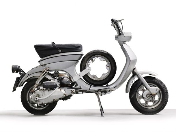 Reserveradhalter BGM Durchstieg Edelstahl für Lambretta Lui, Luna, Vega, Cometa