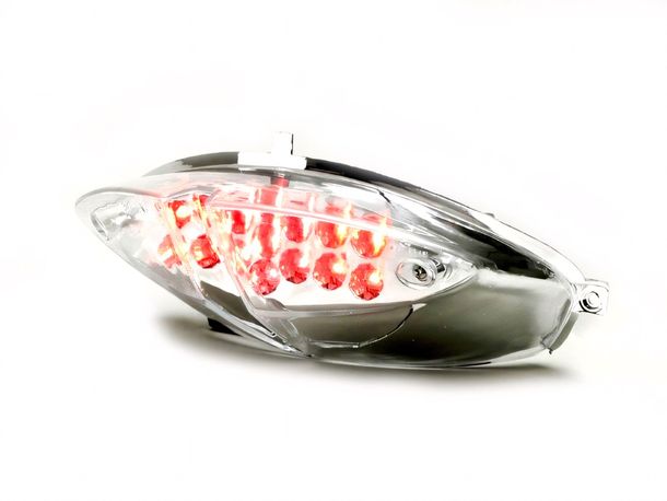 BGM clear glass rear light 15 LED with turn signal function for Peugeot Speedfight2