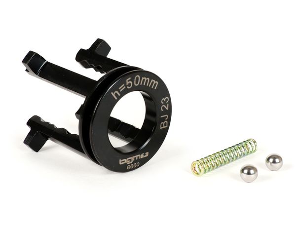 Schaltklaue BGM inkl. verstärkter Schaltfeder und Kugeln, rund, 4-Gang, 50mm für Vespa PK50, PK80, PK125, V50 ab Nr. 69444, Special ab Nr. 94315, Elestart ab Nr. 1514, PV125 ab Nr. 150203, ET3 ab Nr. 8161