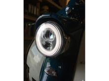 Scheinwerfer Set Moto Nostra LED HighPower inkl. Montagerahmen Ø 120mm 12V DC mit Zulassung für Lambretta LI Serie 1-2