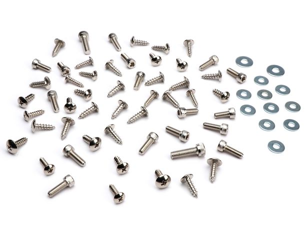 BGM fairing parts screw set, chrome for Yamaha Aerox (YQ50, L, 2-stroke), MBK Nitro (YQ50, L, 2T)