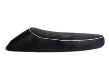 Assento BGM sem fechadura, frisos cinzentos para Sport Vespa Largeframe PX antigo (-1983), Sprint, GT, GTR, Super, TS, GL, VNA, VBA, VNB, VBB, T4, com tipo de tanque plano em Rally 180, 200, GS160, SS180