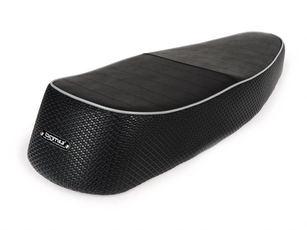 BGM seat without lock Touring for Vespa Largeframe Sprint, GT, GTR, Super, TS, GL, VNA, VBA, VNB, VBB, T4, Rally180, 200, GS160, SS180, Vespa PX