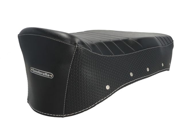 Sitzbank BGM vintage schwarz mit weißen Nähten für Lambretta GP 200 electronic – Bild 2