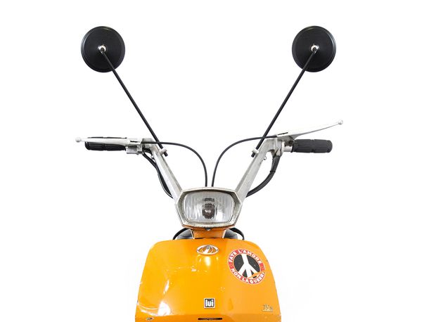 BGM round mirror, black for Lambretta Lui 50CL, Lui 75 S&SL, Luna, Vega, Cometa round