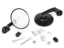 Spiegel Set Moto Nostra 1400 Lenkerenden Aluminium, schwarz matt eloxiert Ø 95mm mit Zulassung