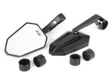 Spiegel Set Moto Nostra 1402 Lenkerenden Aluminium, schwarz matt eloxiert mit Zulassung