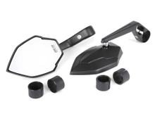 Spiegel Set Moto Nostra 1403 Lenkerenden Aluminium, schwarz matt eloxiert mit Zulassung