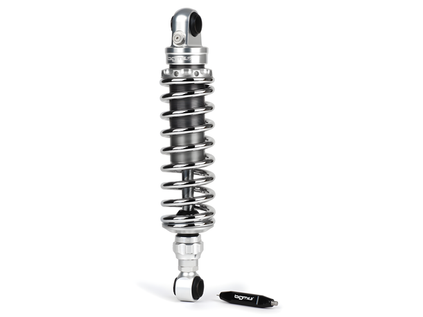 BGM R12 V3 Silver Edition RGS 300-310mm chrome rear shock absorber for Lambretta LI LIS SX TV DL GP