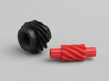 BGM speedometer screw set 10 teeth Ø 22.8mm plastic + 8 teeth 31x2.7mm square red for Vespa V50, V90, PV125, ET3