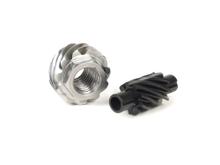 BGM Vespa speedometer screw set 11 teeth Ø 21.8mm metal + 9 teeth 31x2.7mm square black for speedometer screw 9 teeth for Vespa V50, 50N, 50L, 50R