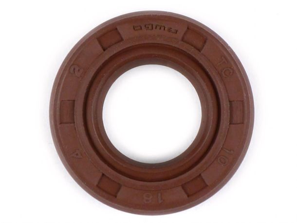 Guarnizione albero BGM 10x18x4mm FKM per albero cambio Vespa PK XL2, pompa acqua Minarelli 50cc (tipo MA, CA)