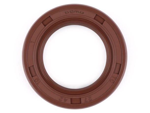 BGM 27x42x10mm FKM-asafdichting voor achterremtrommel, Vespa V1-15, V30-33, VN, VM, VL, VD, VB, VGL, PX (vanaf 1992), T5 125cc, Cosa