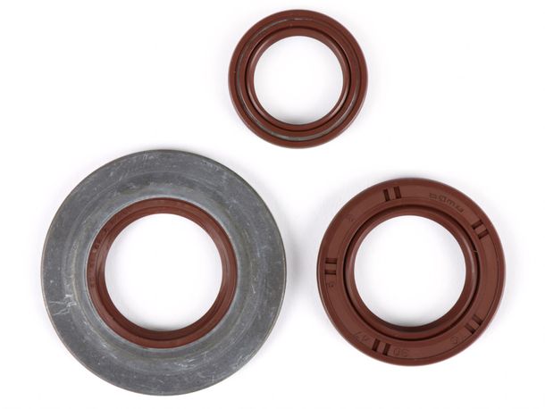 Juego de juntas de eje de motor BGM de 30 x 47 x 6 mm, marrón metálico para Vespa Largeframe PX Lusso 1984-1993 PX80, PX125, PX150, PX200, T5 125 ccm, Cosa