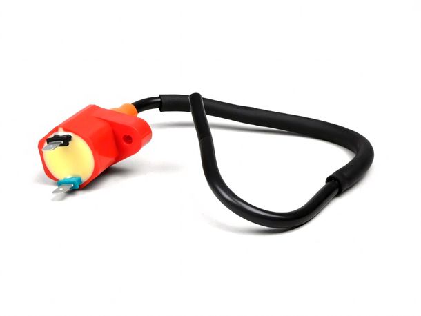 BGM ignition coil for Peugeot 50-100cc Speedfight 1/2/3, Xfight, TKR, Trekker, Vivacity, Buxy, Elyseo, Elystar, Speedake, Squab, ST, SV, Zenith, GY6 4-stroke 50cc (139QMA/ B), Honda 50cc, Kymco 50cc