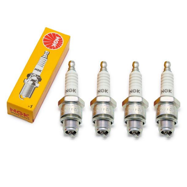 Spark plug set NGK 4x B6HS, 12,7mm short thread Ø 14,0mm, 2417 / 3115 / 4510