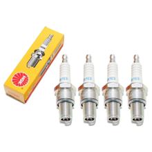 Conjunto de velas de ignição NGK 4x BR7ES vela de ignição com supressor de ruído, rosca longa de 19,0mm Ø 14,0mm, 5122 / 6615