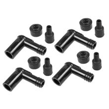 Zündkerzenstecker Set NGK 4x LB05E 14mm SAE 90° schwarz, 8031