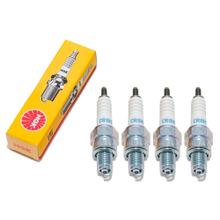 Zündkerzen Set NGK 4x CR8HSA Zündkerze entstört, 12,7mm Kurzgewinde Ø 10,0mm, 2086