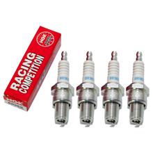 Zündkerzen Set NGK 4x BR9EG Racing-Zündkerze / Rennzündkerze entstört, 19,0mm Langgewinde Ø 14,0mm, 3230 / 4015