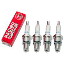 Zündkerzen Set NGK 4x BR10EG Racing-Zündkerze / Rennzündkerze entstört, 19,0mm Langgewinde Ø 14,0mm, 3830 / 3993