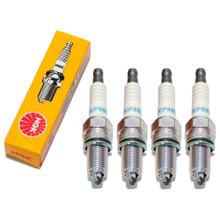 Zündkerzen Set NGK 4x DCPR8EKC Zündkerze entstört, 19,0mm Langgewinde Ø 12,0mm 2-Massen-Elektrode, 7168