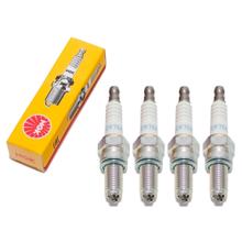 Bujías Juego NGK 4x CR7EKB bujía resistencia, 19,0mm rosca larga Ø 10,0mm 2-masa-electrodos, tuerca terminal SAE fija, 4455