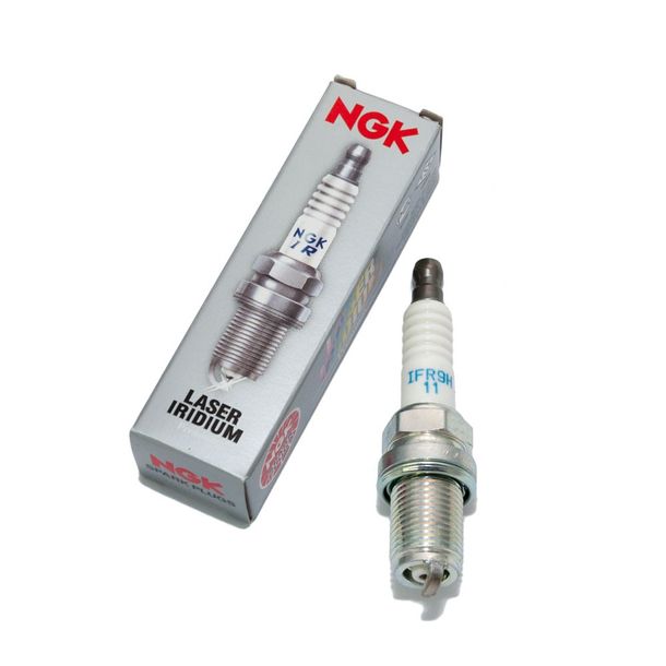 Spark plug set NGK 4x IFR9H11 iridium resistor, 19,0mm long thread Ø 14,0mm, 6588