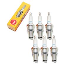 Zündkerzen Set NGK 6x BR7ES Zündkerze entstört, 19,0mm Langgewinde Ø 14,0mm, 5122 / 6615