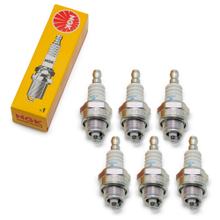 Zündkerzen Set NGK 6x BPMR7A Zündkerze entstört, 4345 / 4626 / 4647 / 5959 / 6703 für Freischneider Motorsensen Motorkettensägen