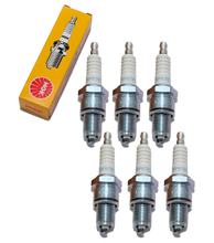 Spark plug set NGK 6x BPR7ES resistor, 19,0mm long thread Ø 14,0mm, 2023 / 97416