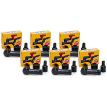 Conjunto de conectores de vela de ignição NGK 6x LB05F, 8051